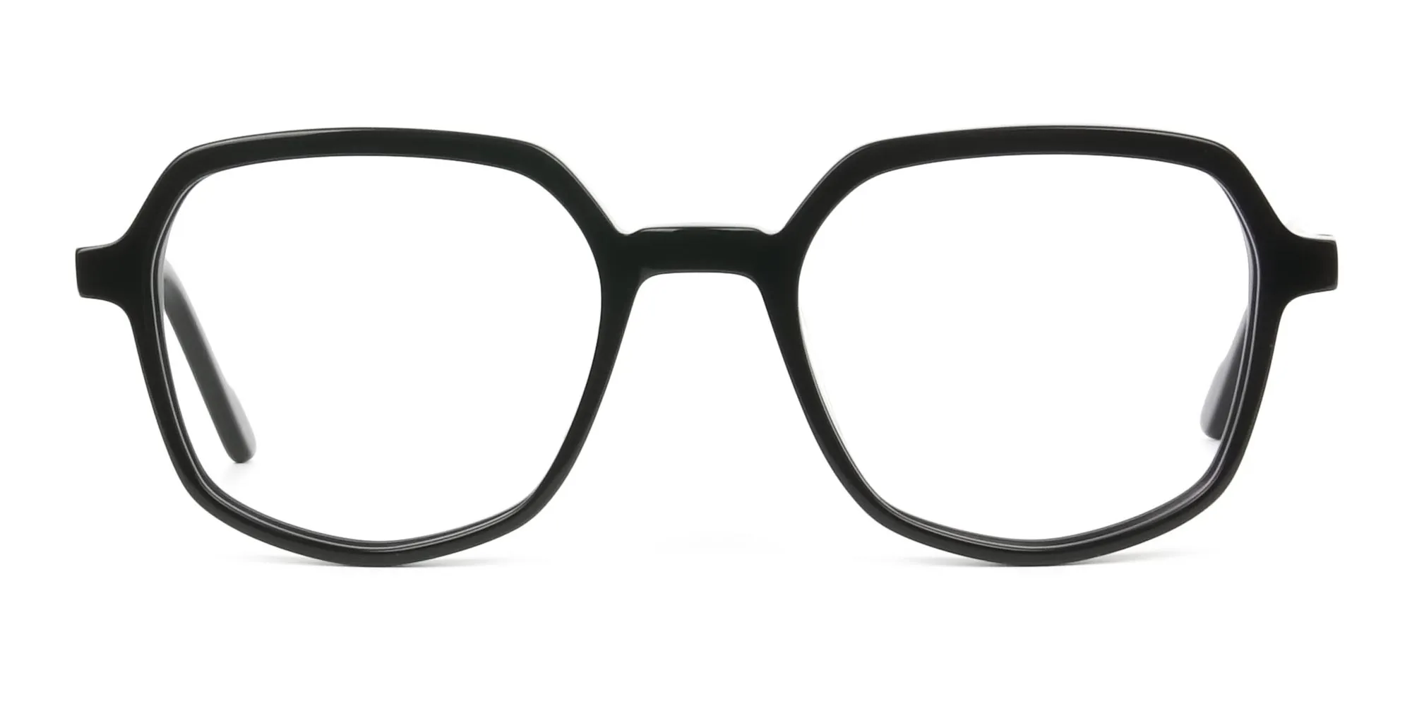 Geometric Frame Glasses in Black - 2