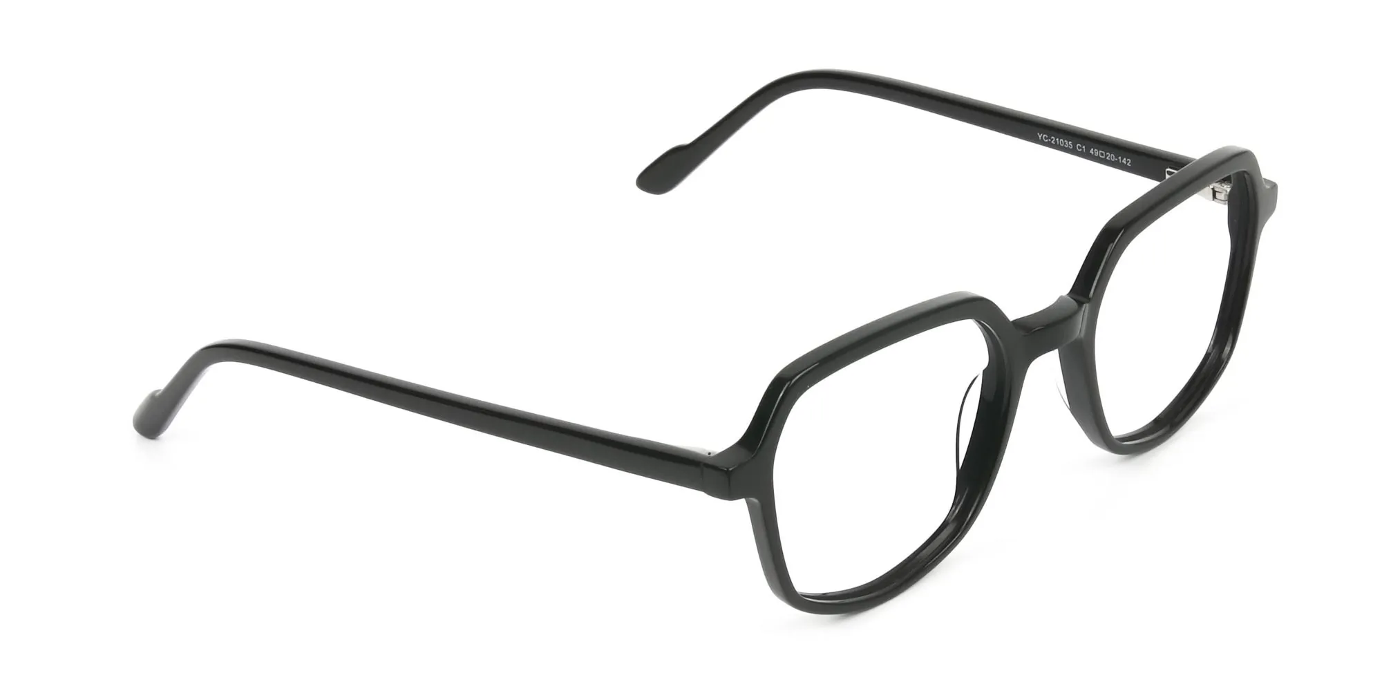 Geometric Frame Glasses in Black - 2