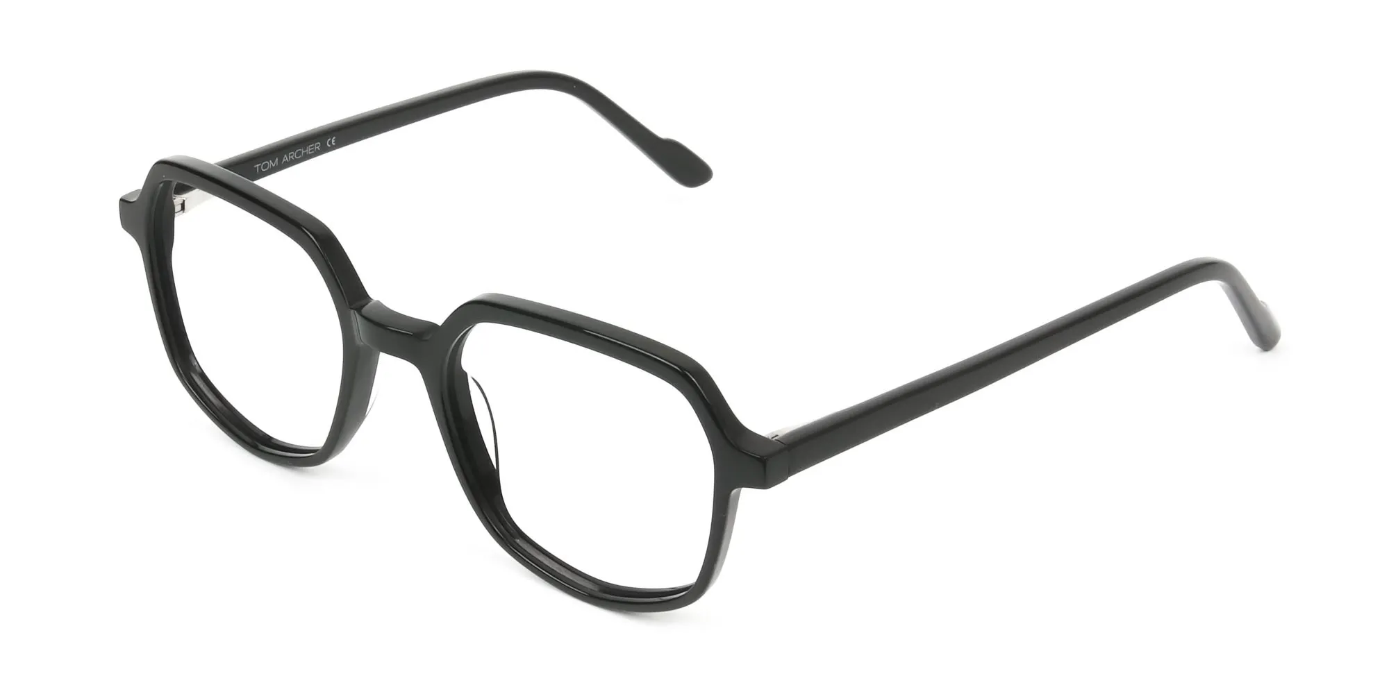 Geometric Frame Glasses in Black - 2