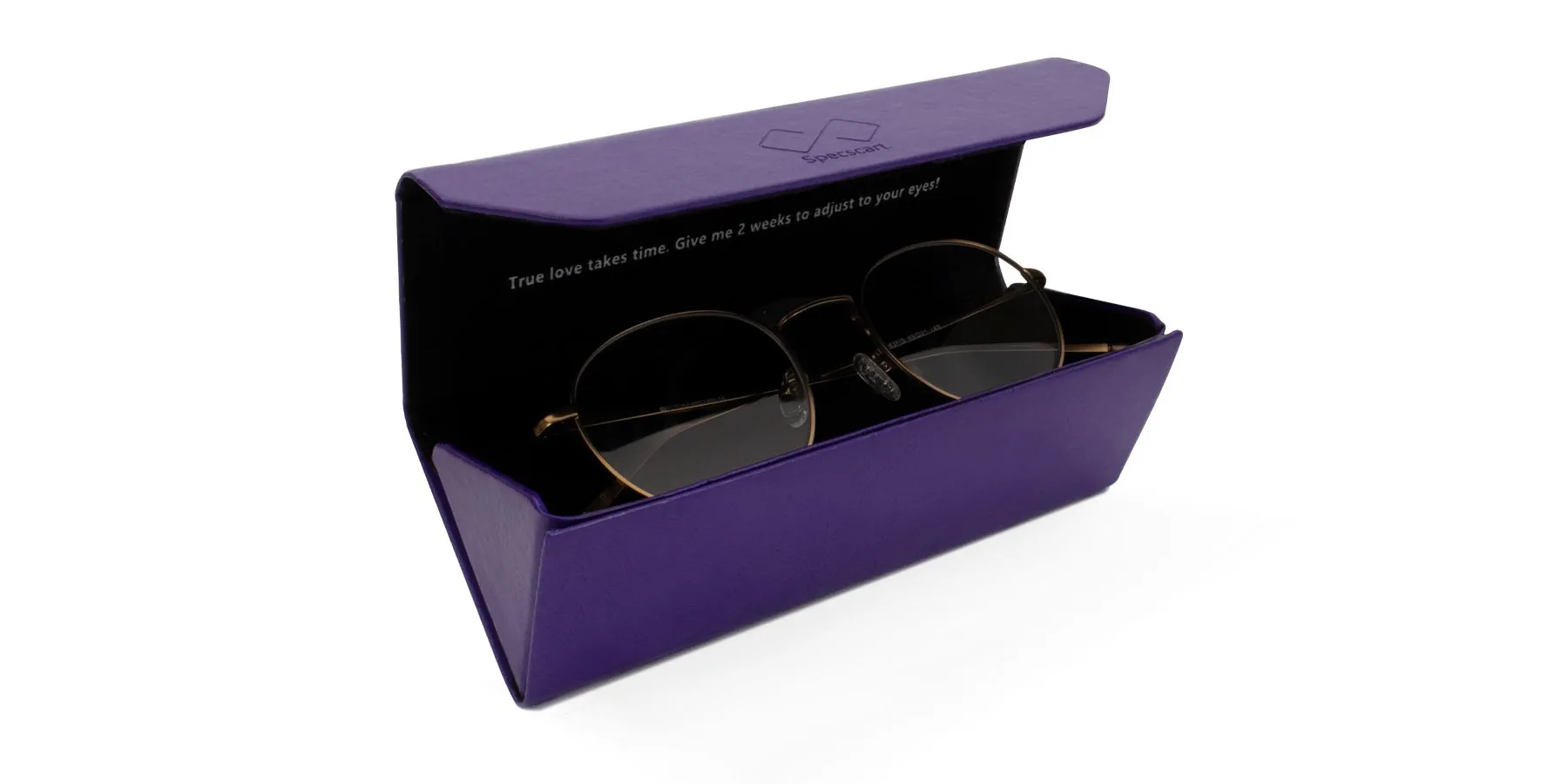 Fold up Purple Eyeglasses Case-2