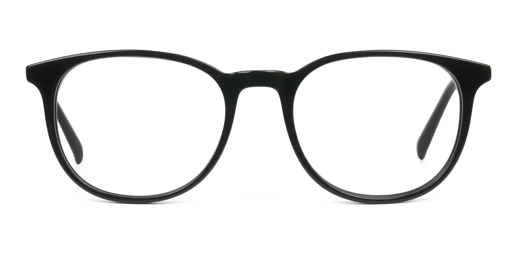Round Black Eyeglasses in Full-Rim - 2