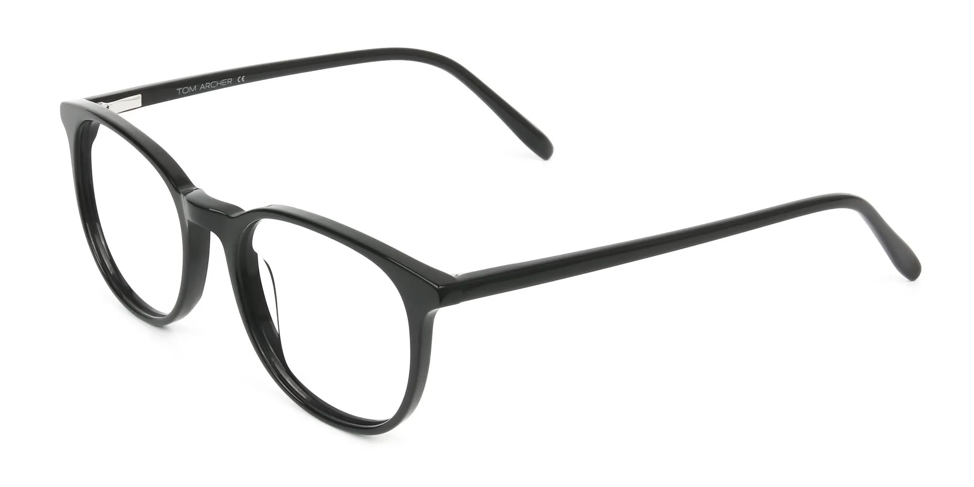 Round Black Eyeglasses in Full-Rim - 2