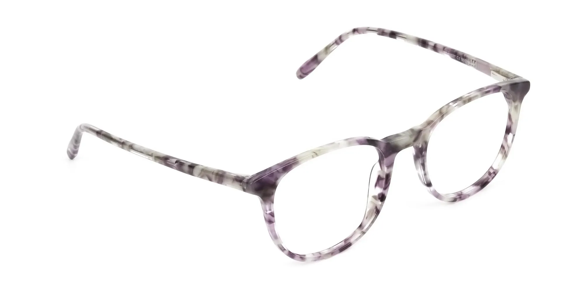 Round Marble Grey Glasses Frames - 2