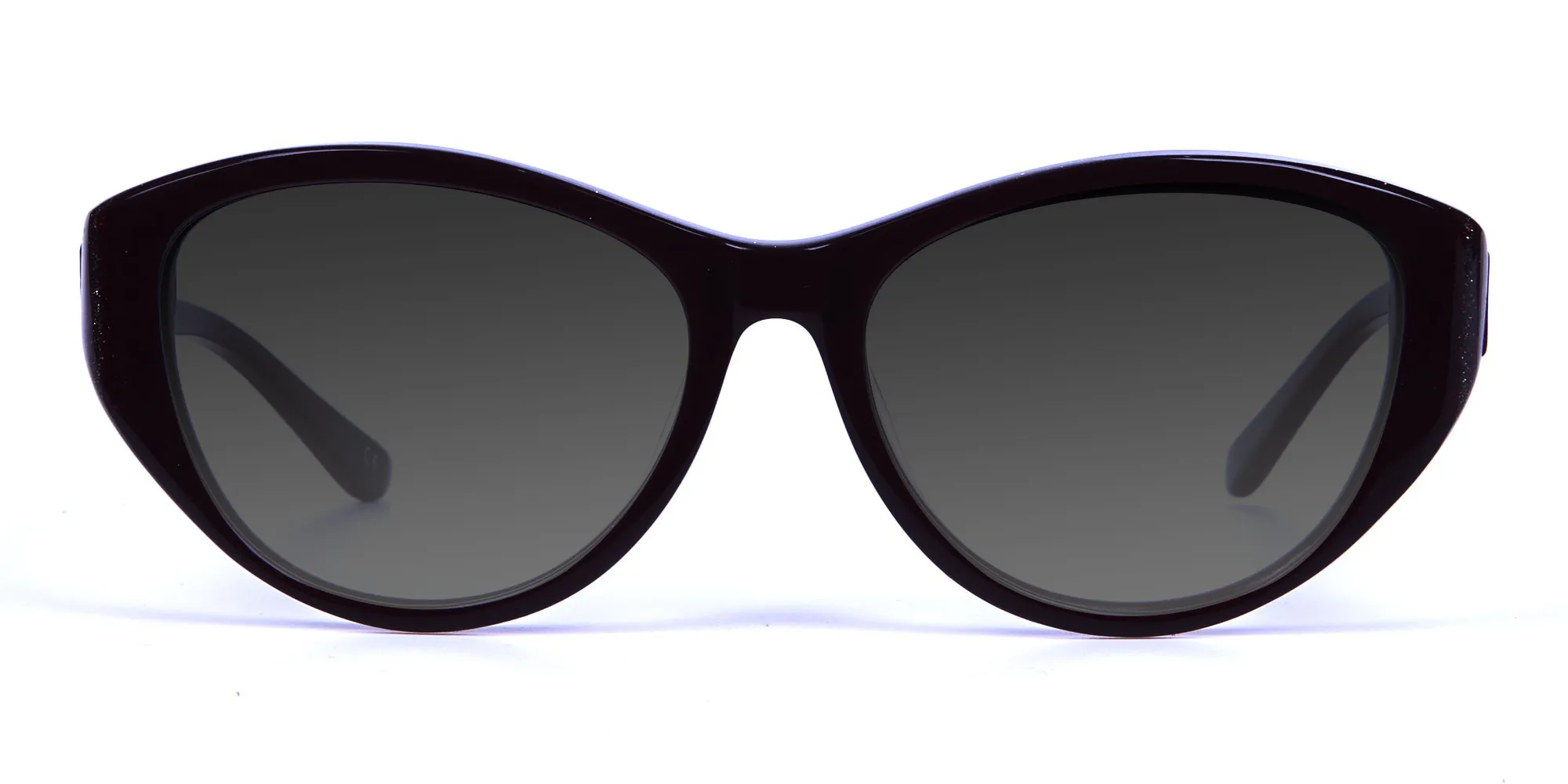 Women`s Dark Grey Cat-Eye Sunglasses-2