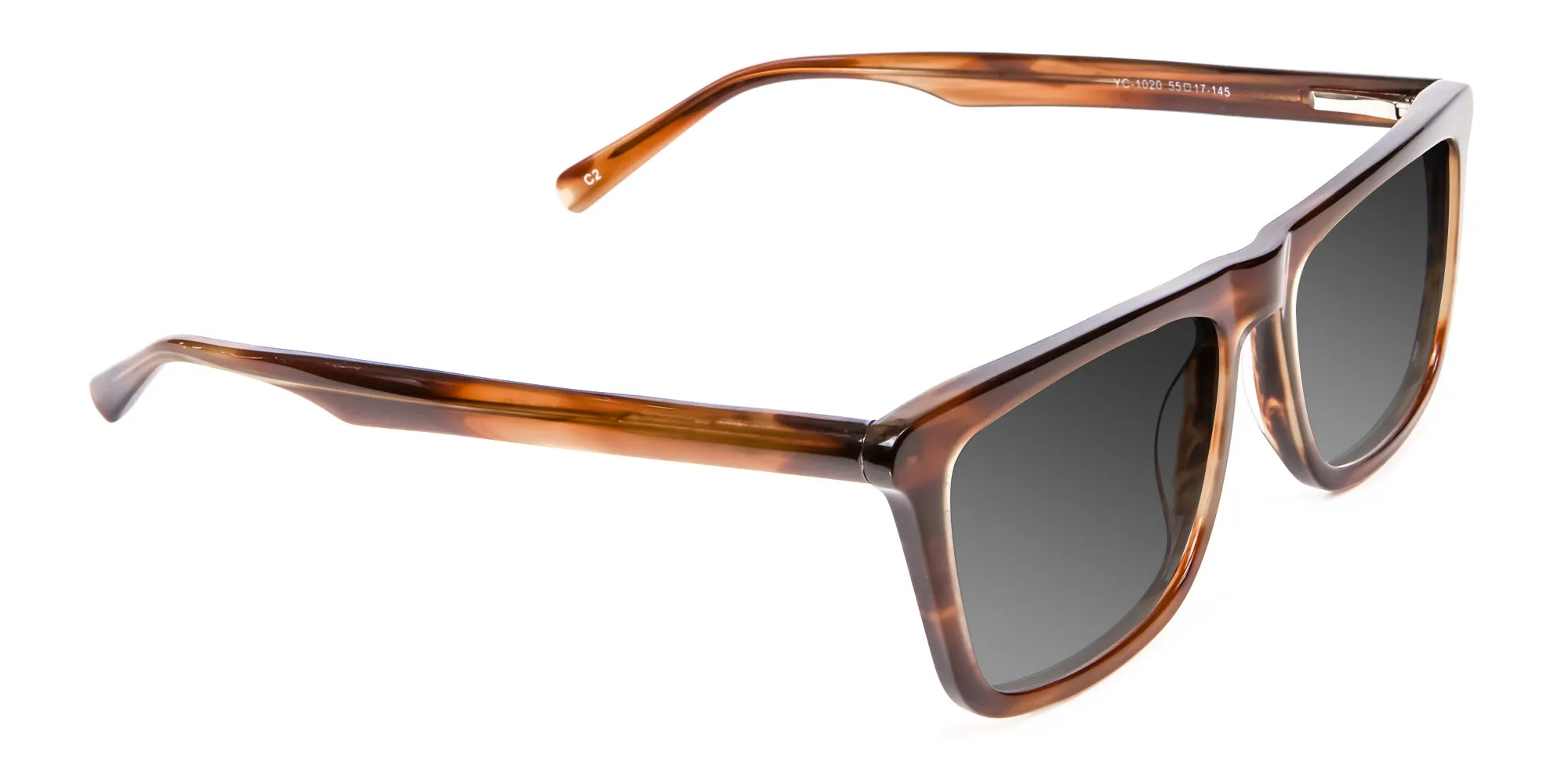 Brown Grey Rectangular Sunglasse-2
