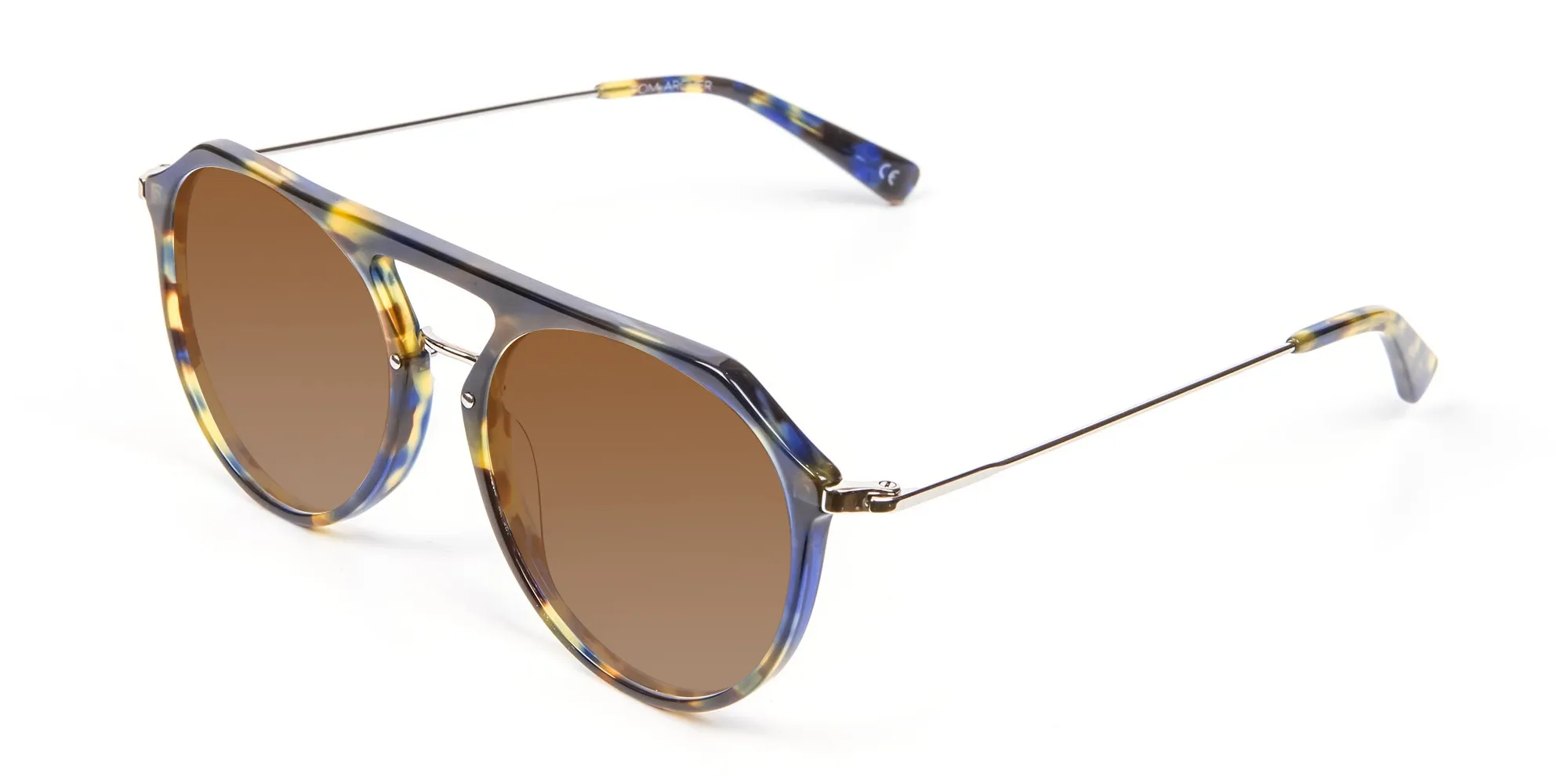 Dark Brown Pilot Sunglasses-2
