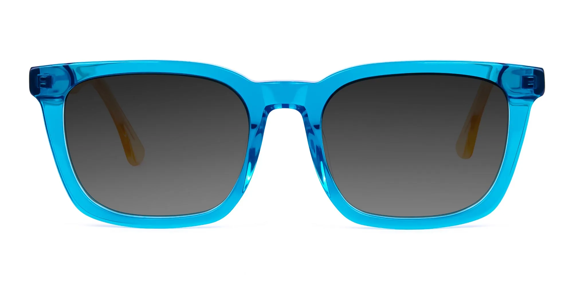 Blue Wayfarer Sunglasses with Grey Tint-2