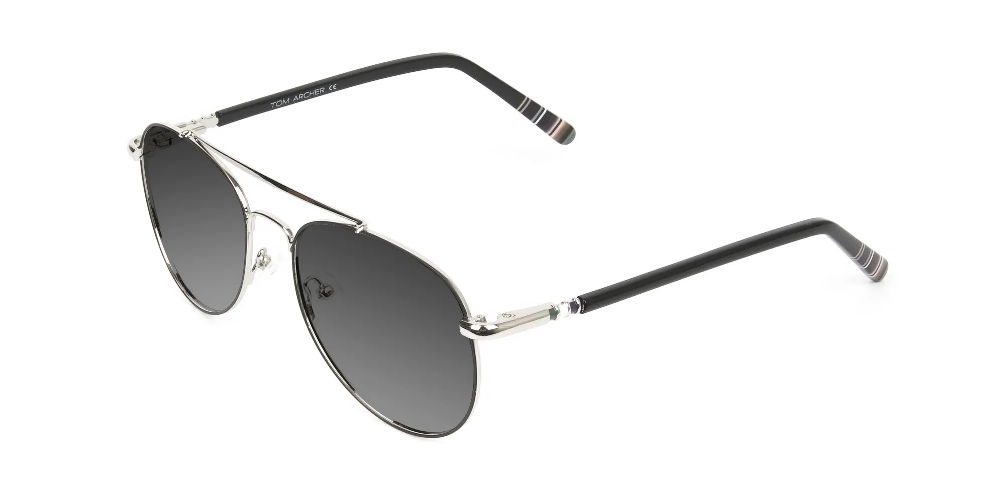 black-silver-fine-metal-grey-tinted-pilot-sunglasses-2