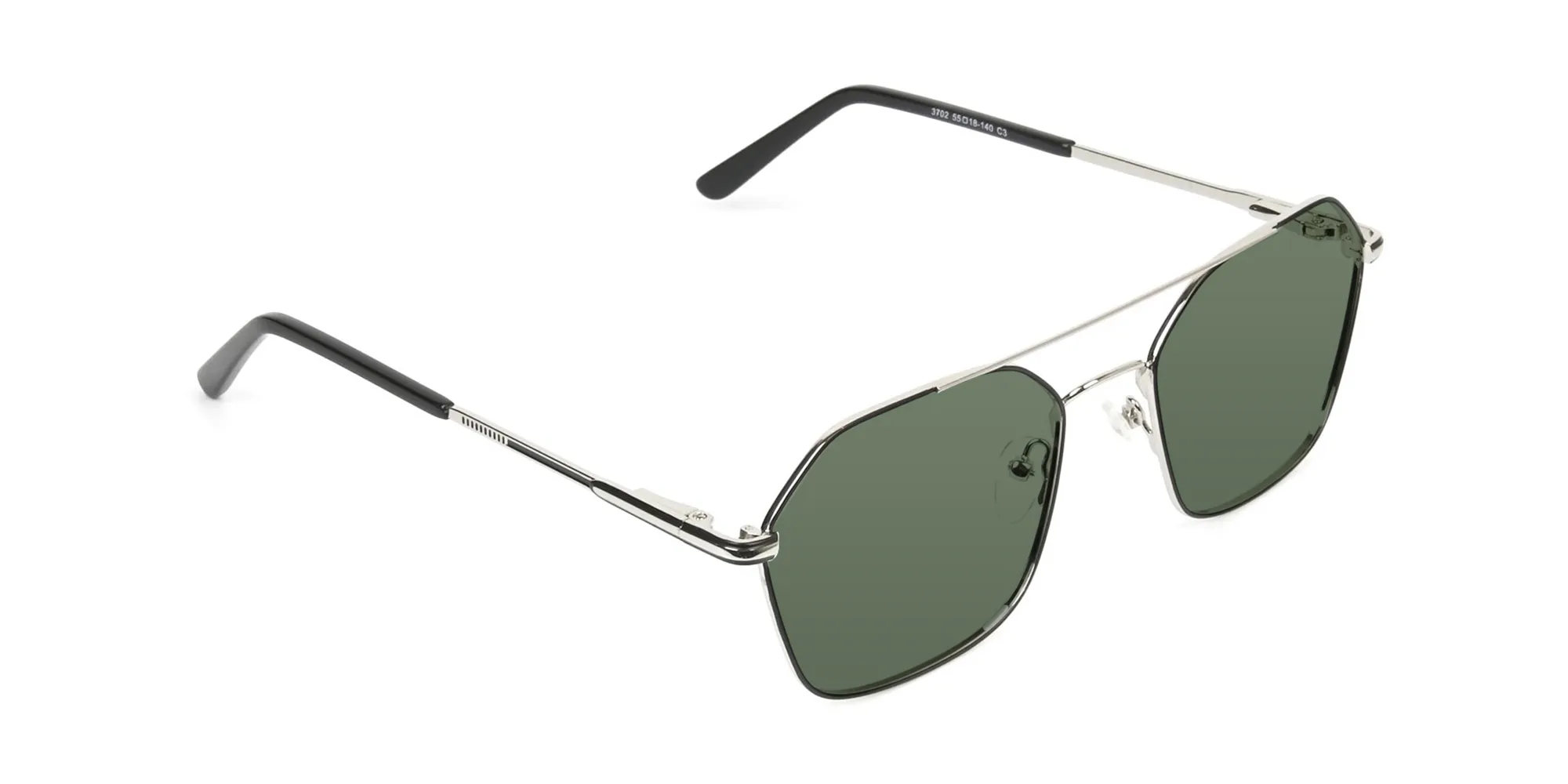 black-and-silver-geomatric-metal-pilot-green-tinted-sunglasses-2