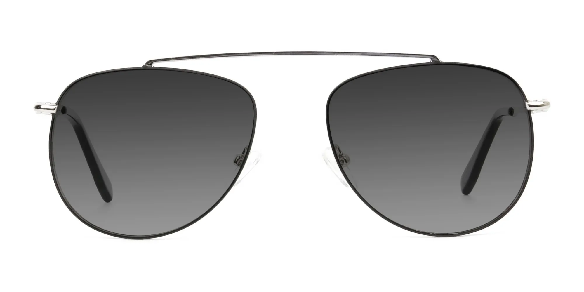 silver-green-thin-frame-pilot-Grey-tinted-sunglasses-2
