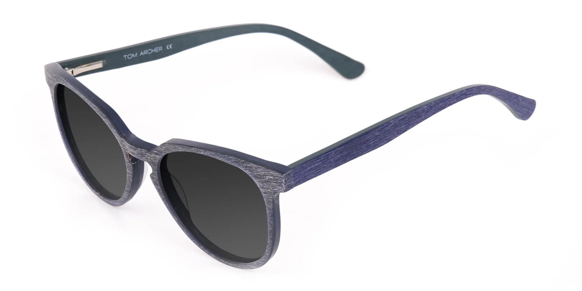 Dusty Green Wooden Sunglasses with Dark Grey Tint - 2