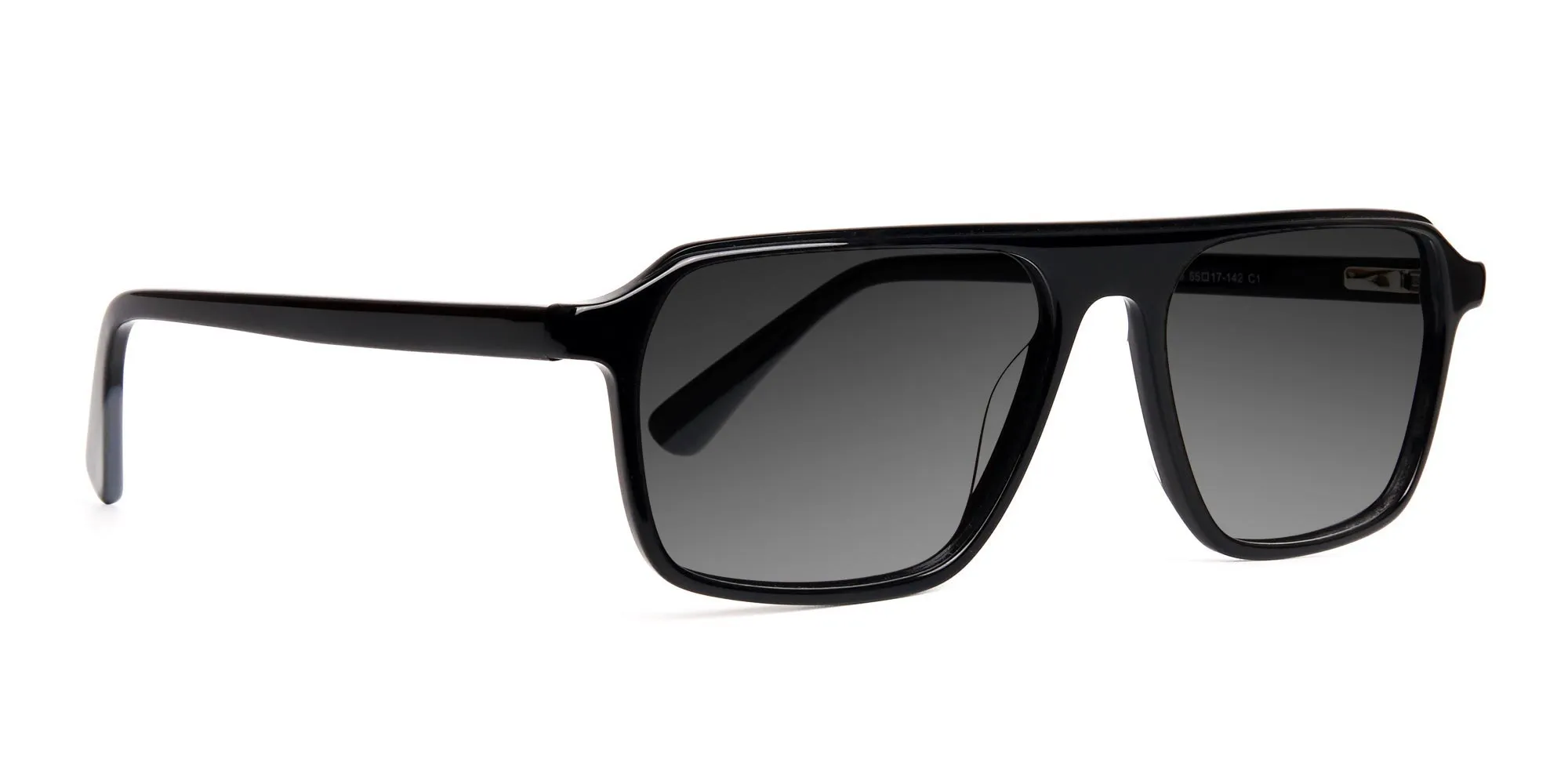 Black Tint Rectangular Sunglasses-2