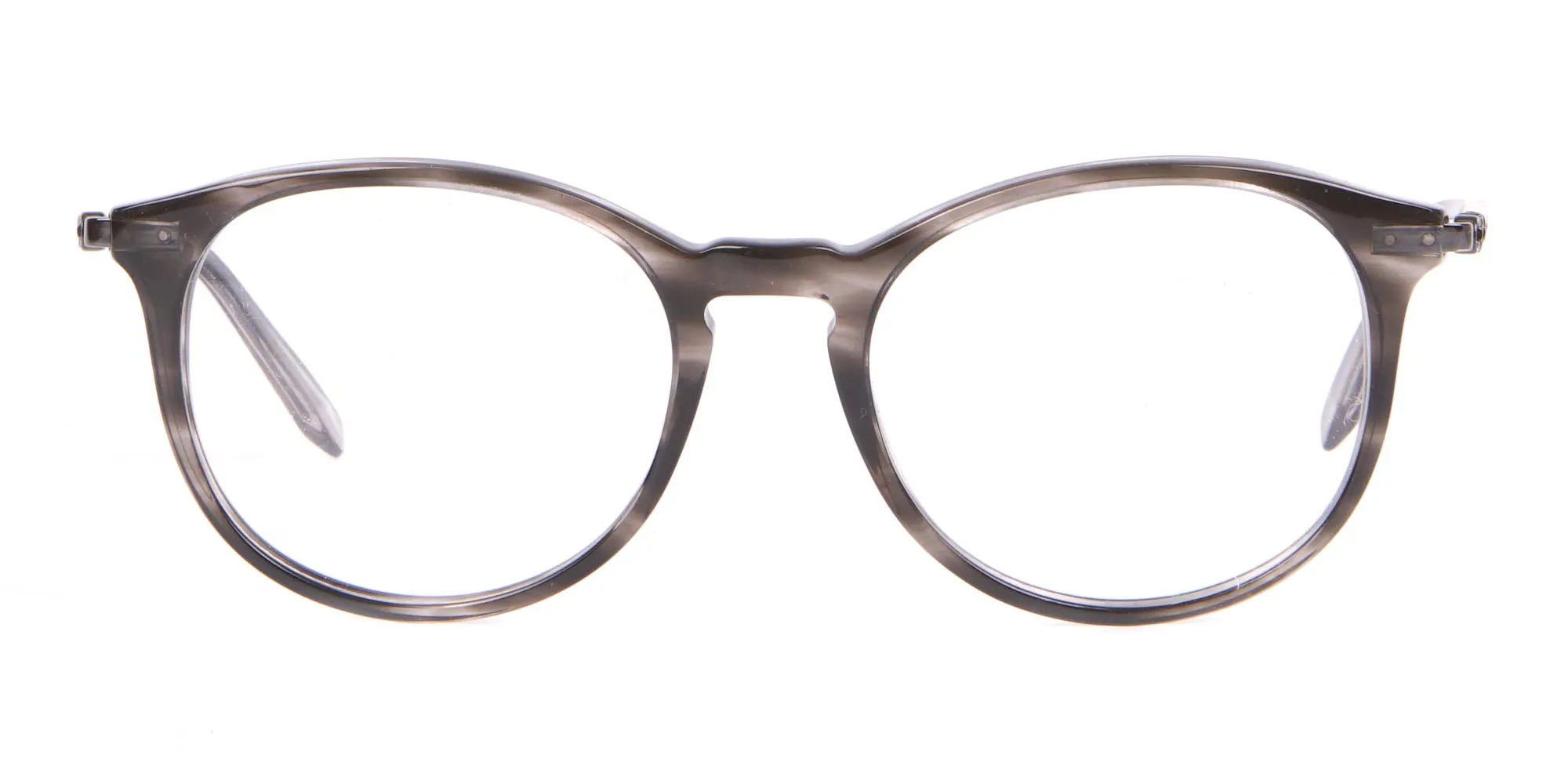 Salvatore Ferragamo SF2123 Retro Round Glasses Grey Horn-2