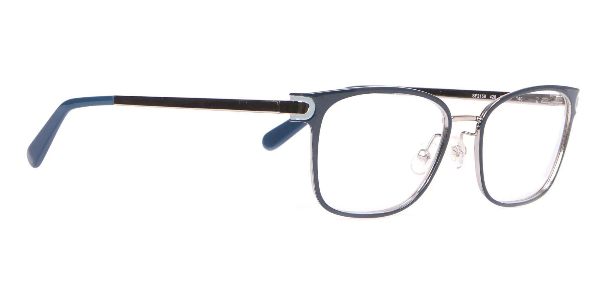 Salvatore Ferragamo SF2159  Metal Rectangular Frame Navy-2