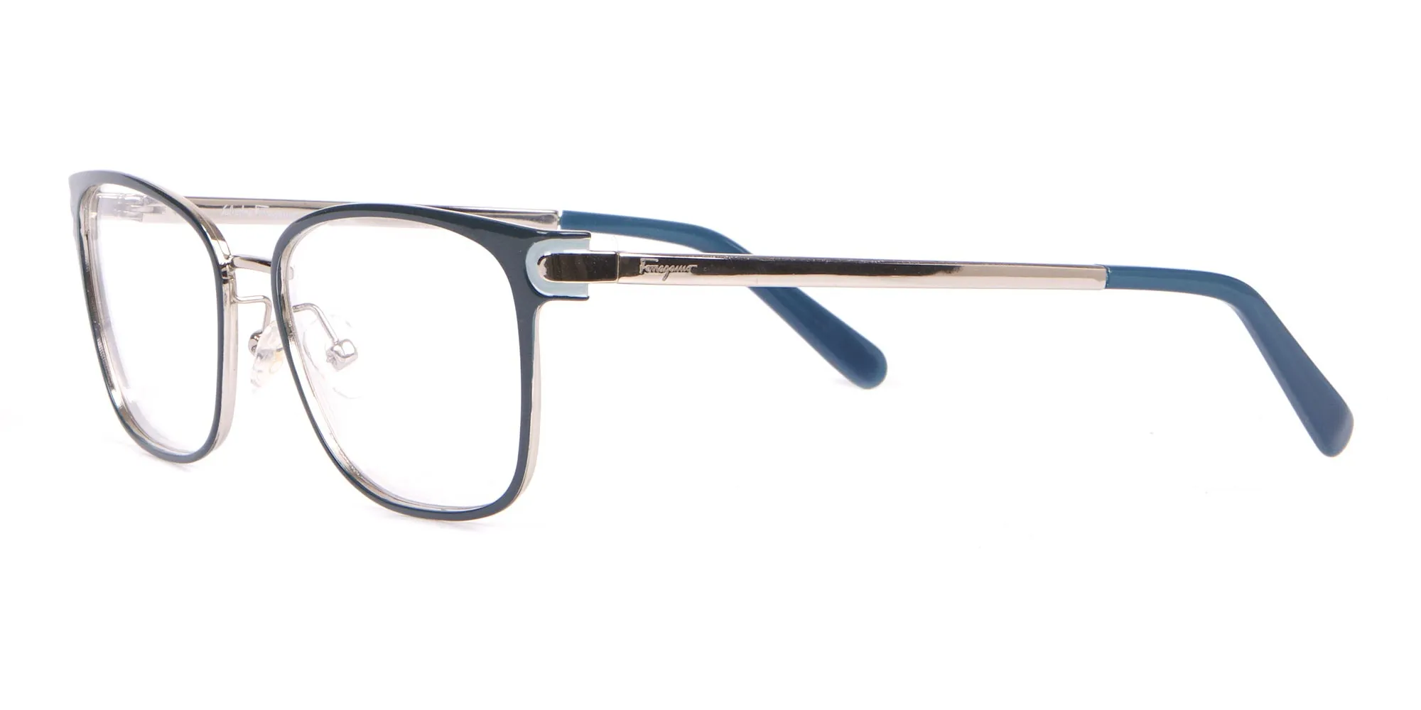 Salvatore Ferragamo SF2159  Metal Rectangular Frame Navy-2