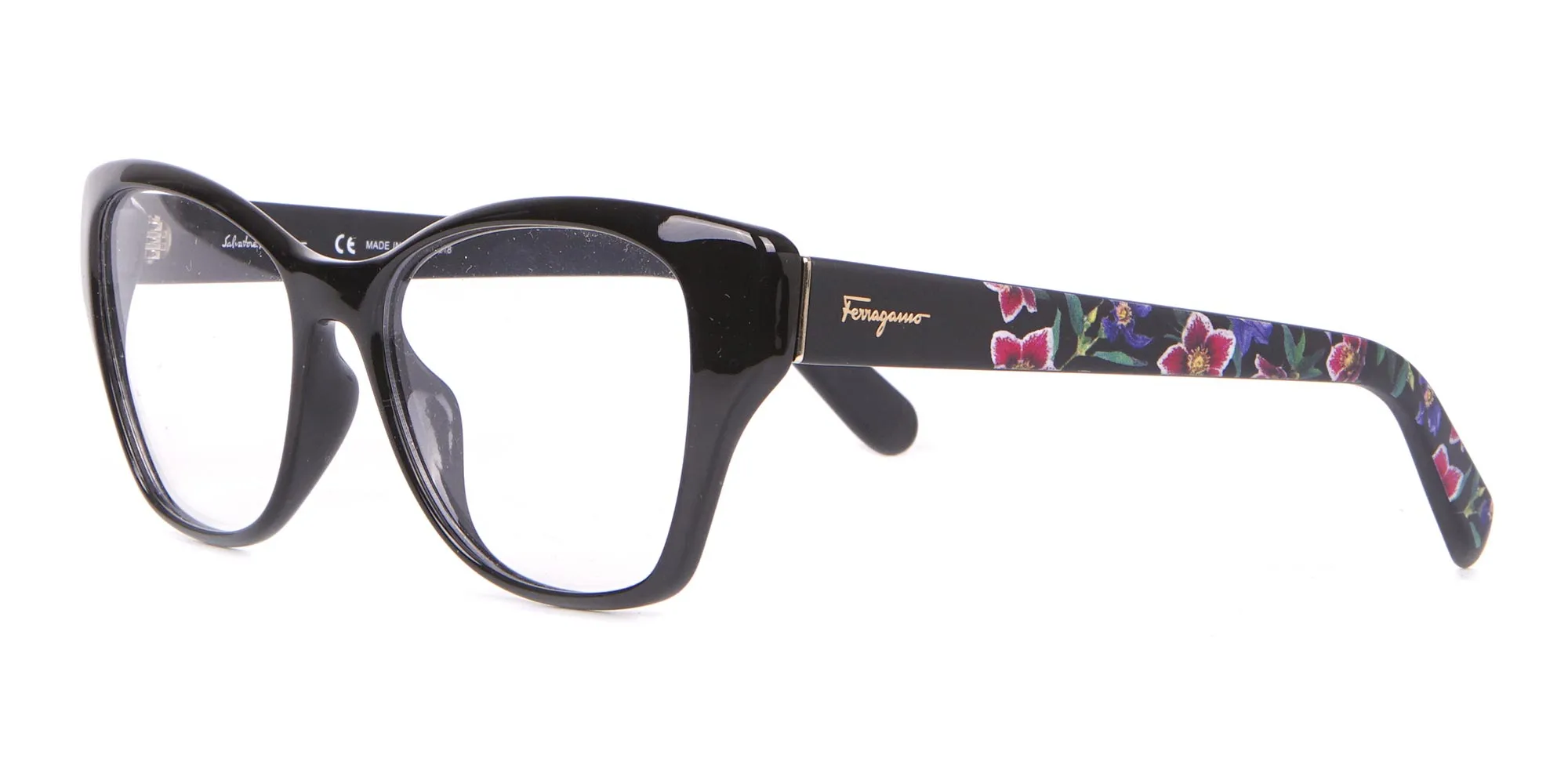 Salvatore Ferragamo SF2827 Cateye Square Glasses Black-2