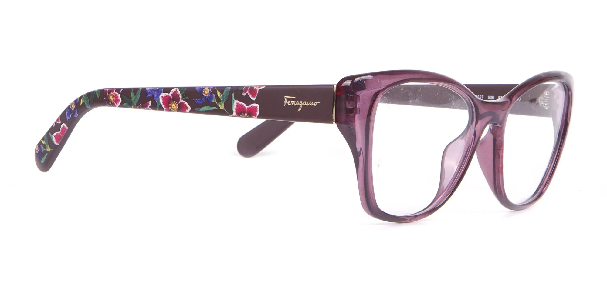 Salvatore Ferragamo SF2827 Cateye Square Glasses Purple-2