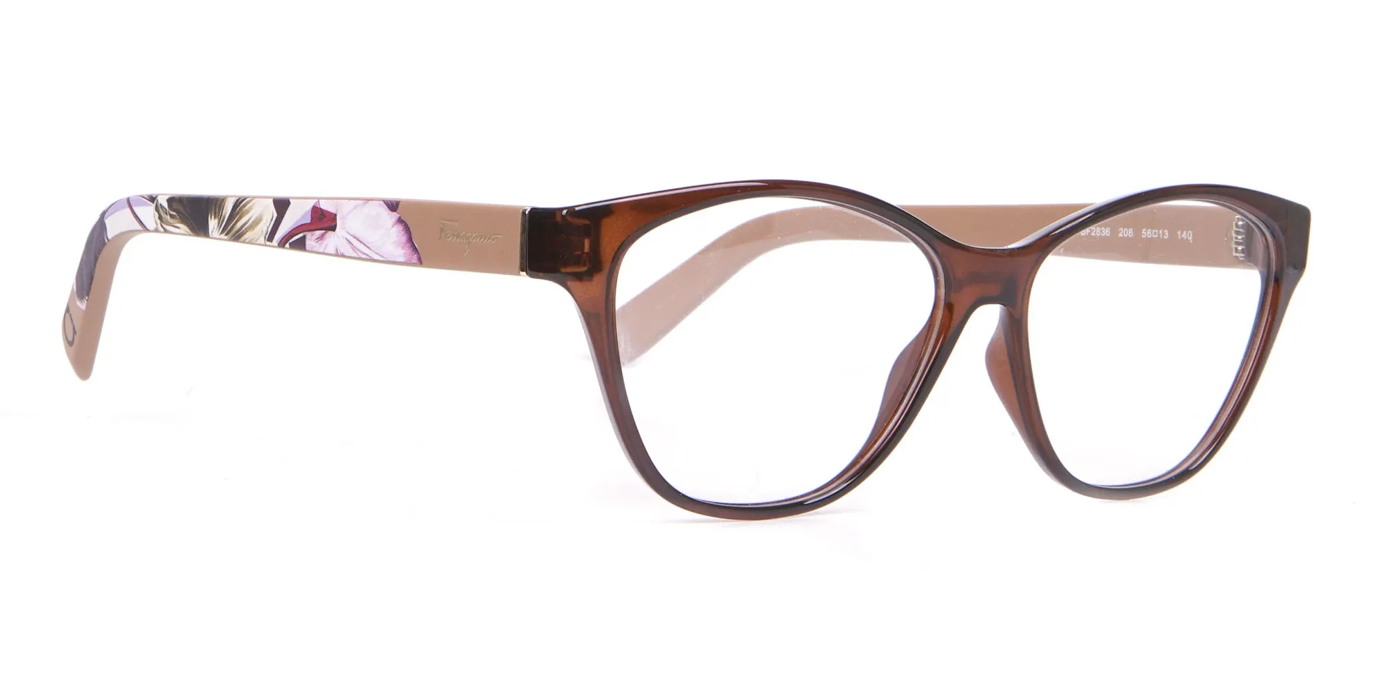 Salvatore Ferragamo SF2836 Women's Cat Eye Glasses Brown-2