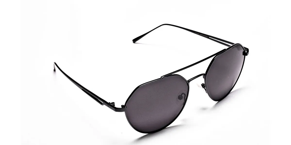Classic Gunmetal Grey Tinted Sunglasses -1
