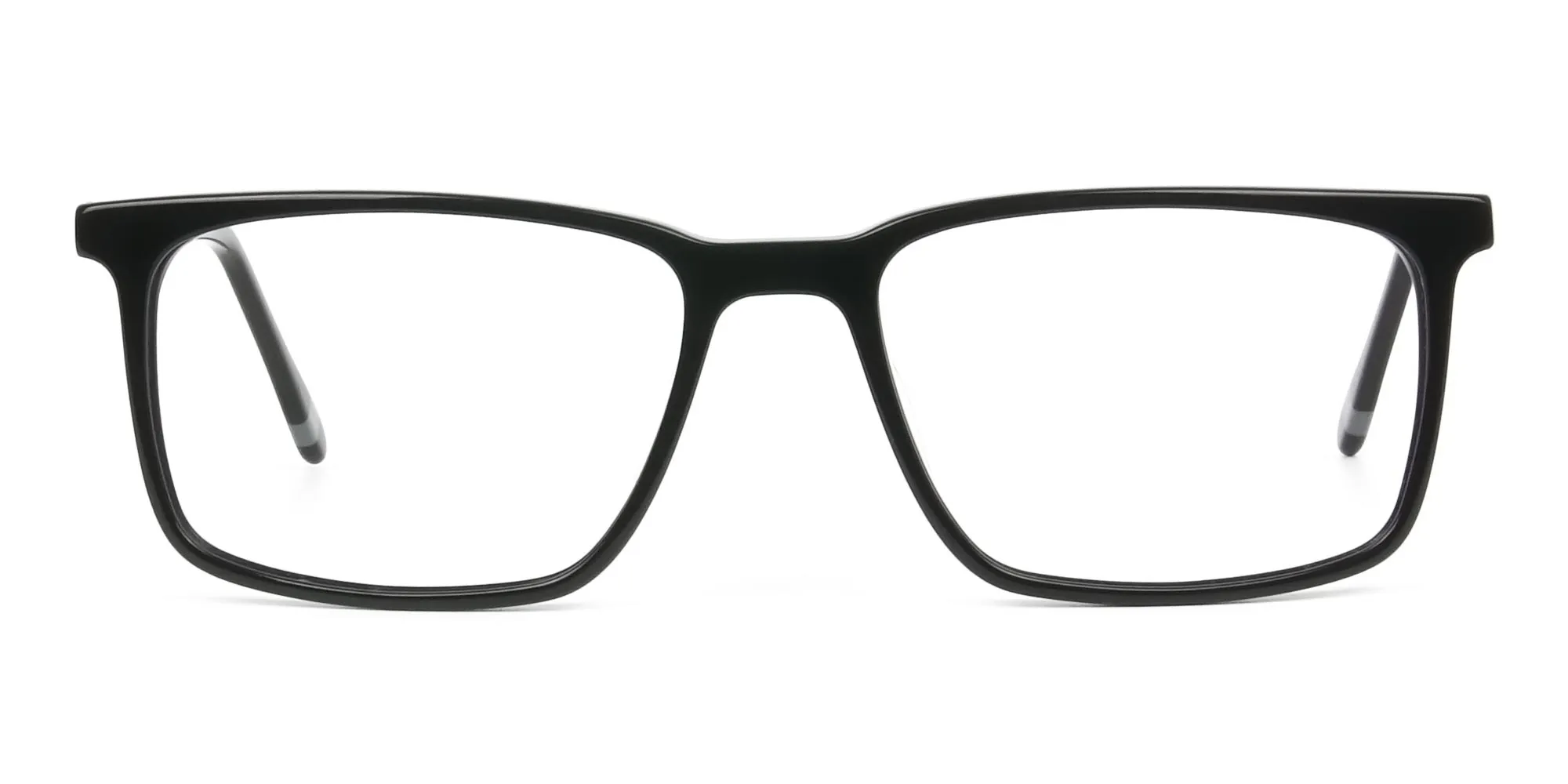 Designer Black Glasses Rectangular - 2