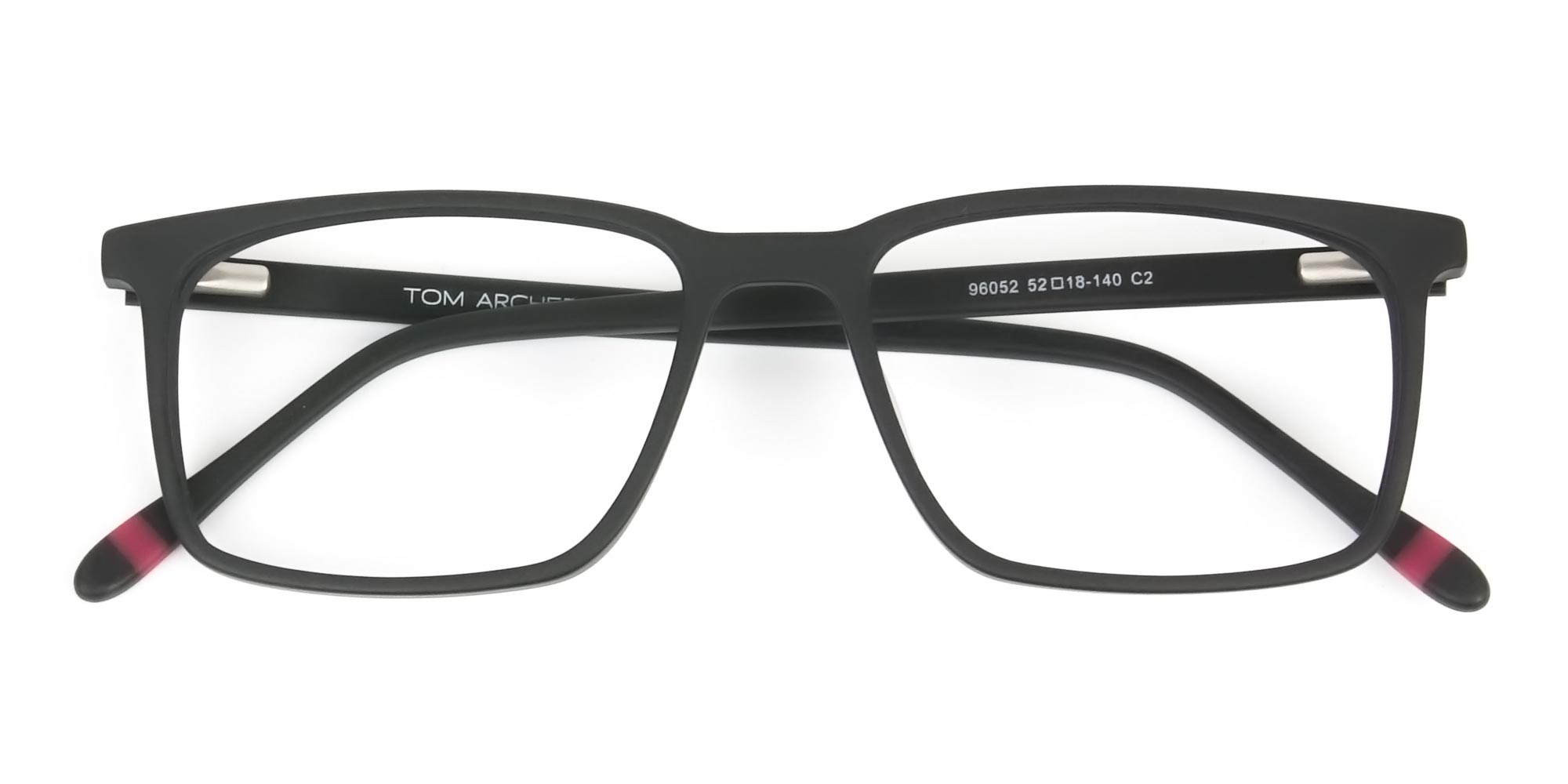 Designer Matte Black Optical Glasses - 1