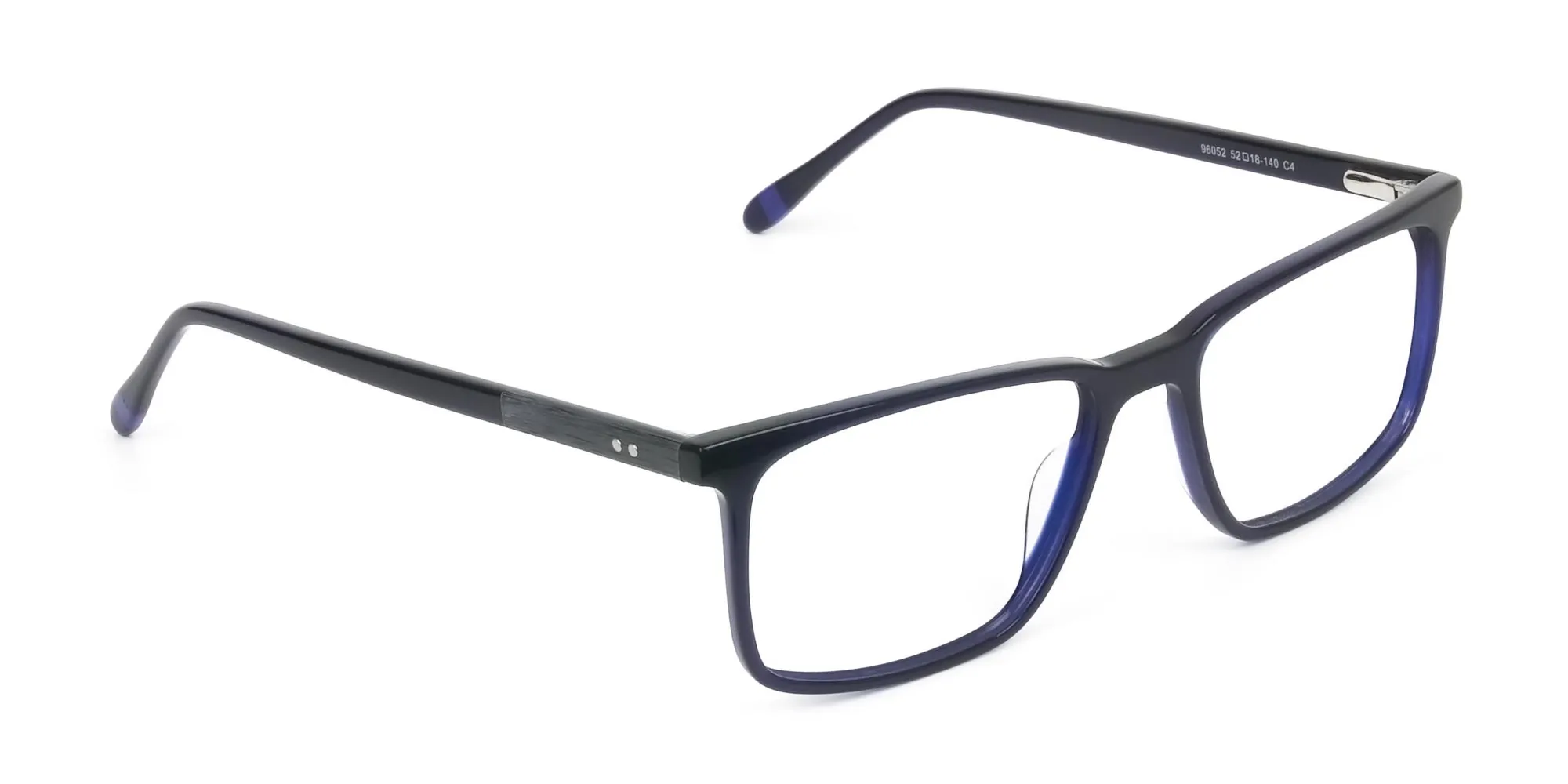 Designer Navy Blue Glasses Rectangular - 2