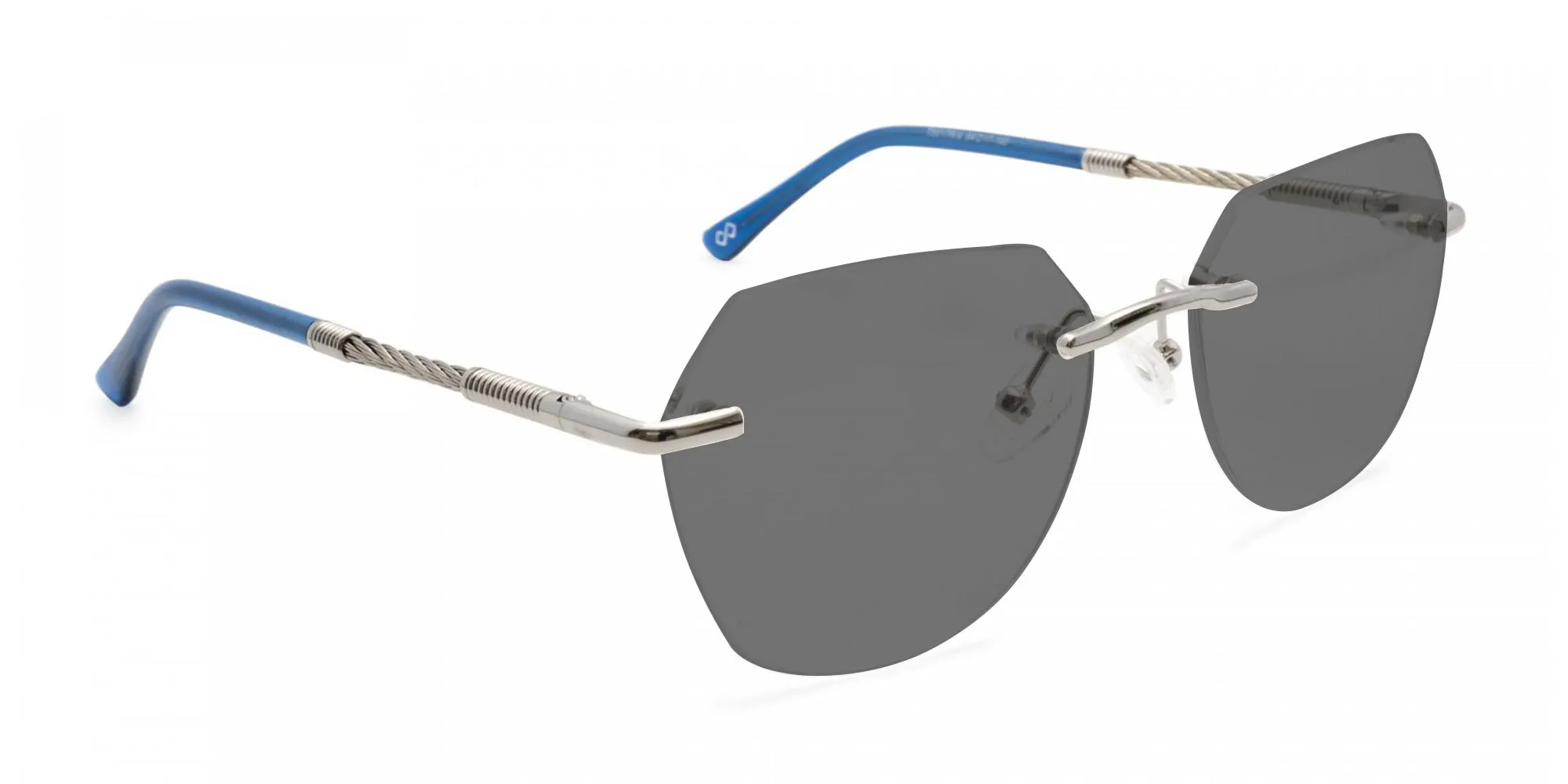 SUTTON 4 S1 Rimless Prescription Sunglasses With Grey Tint Specscart