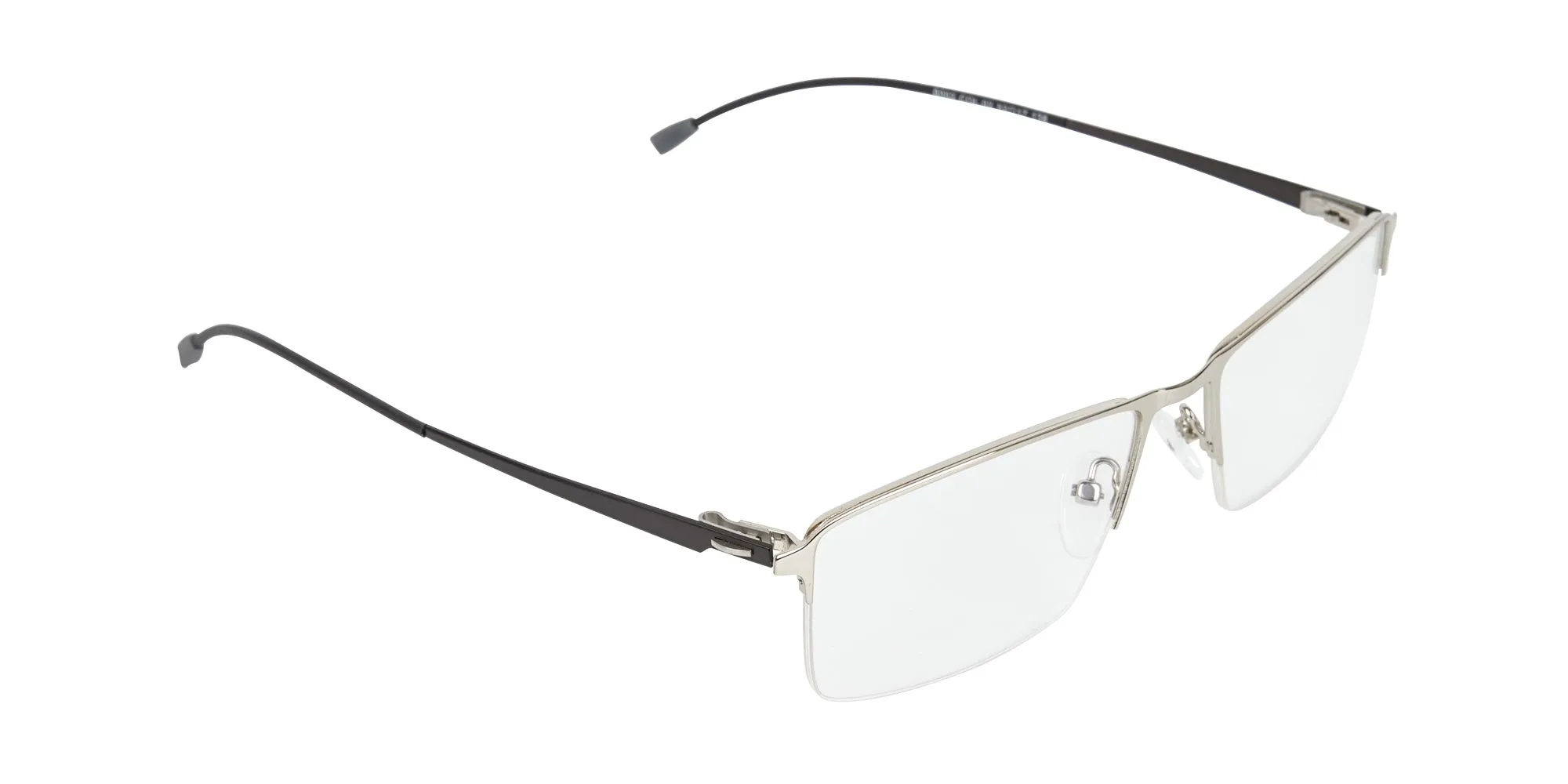 Silver Semi-Rim Rectangle Glasses-02