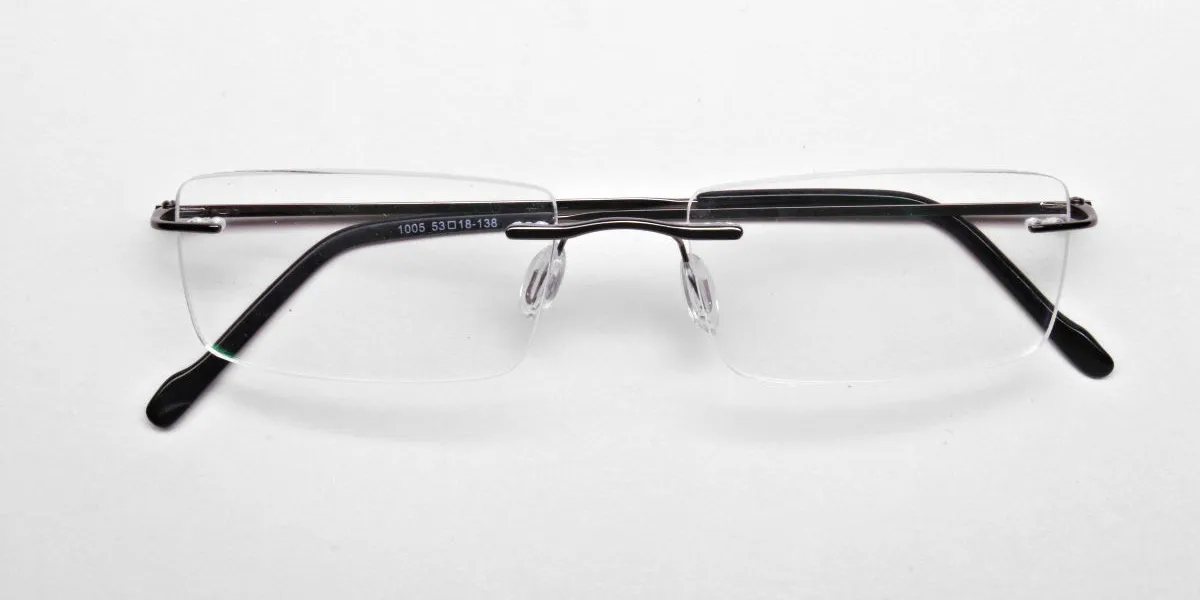 Rimless Glasses in Gunmetal - 2