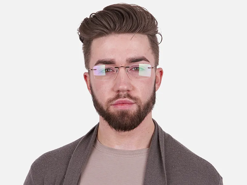 Invisible Brown Rimless Frames Online UK -2