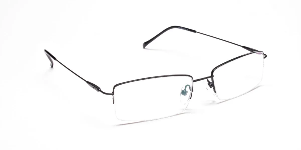 Sleek - Black Rectangular Glasses -2