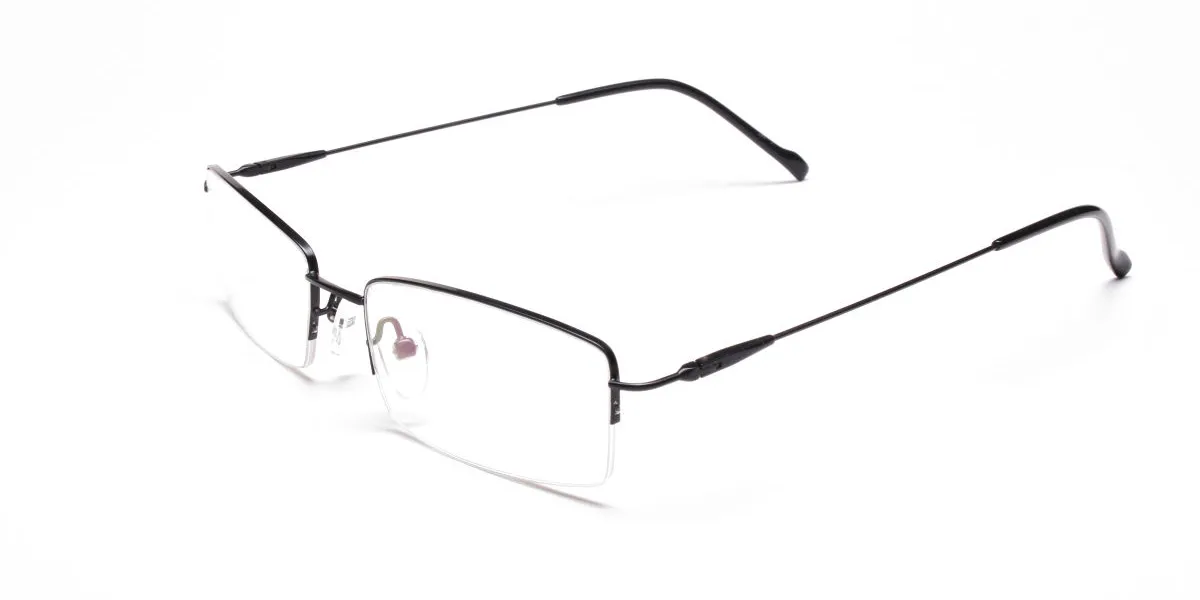 Sleek - Black Rectangular Glasses -2