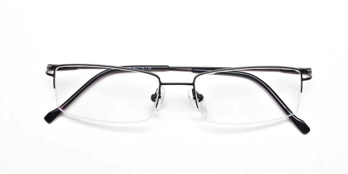 Sleek - Black Rectangular Glasses -2