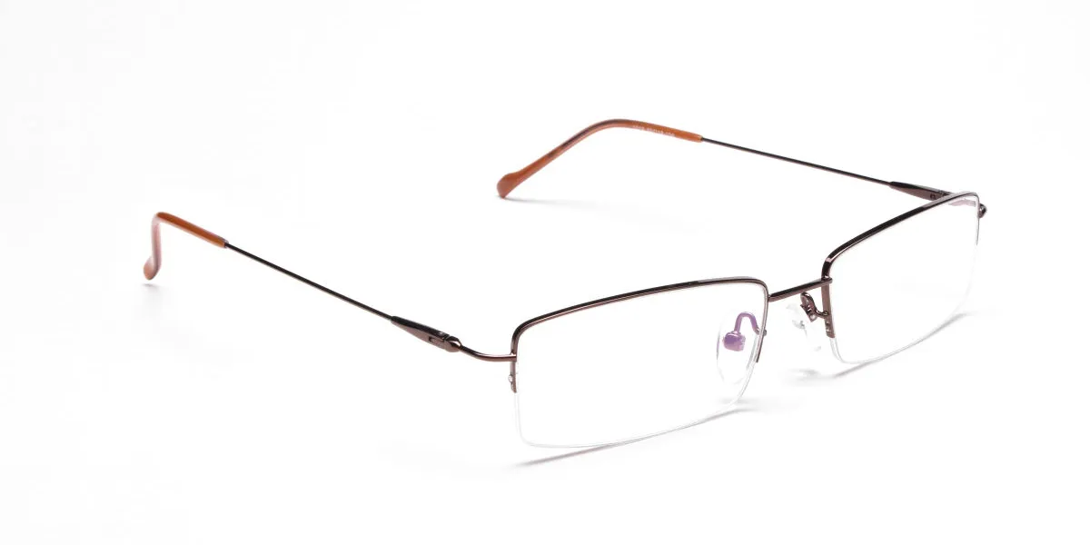 Smart Brown Rectangular Glasses -2