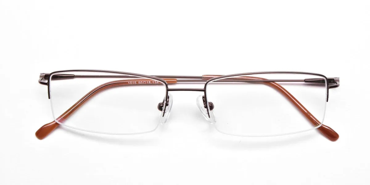 Smart Brown Rectangular Glasses -2