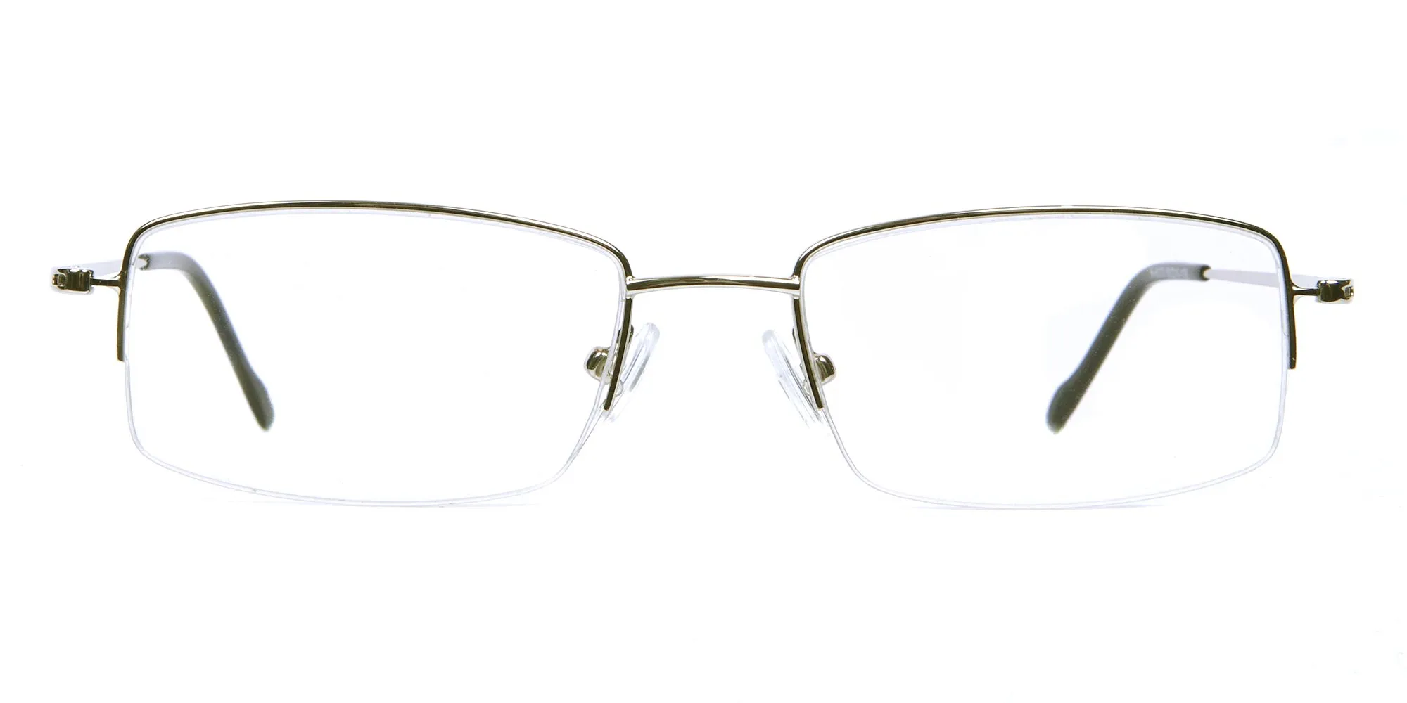 Silver Half-Rim Rectangular Glasses - 2