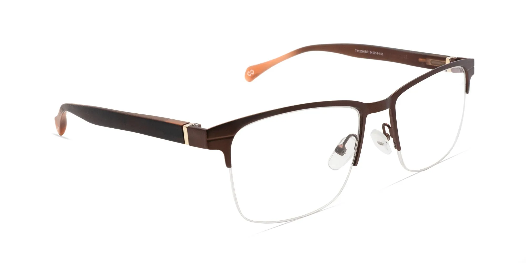 brown half rim glasses frames-2