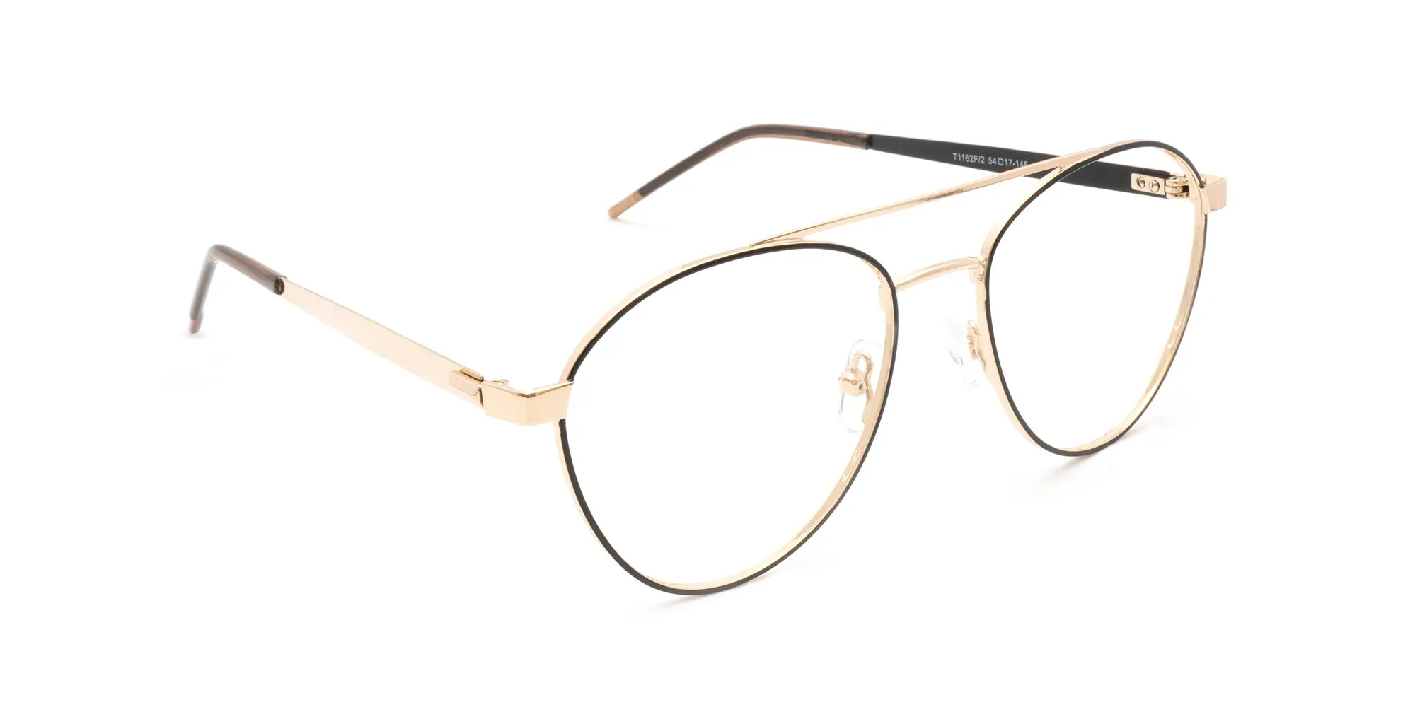 Black and Gold Pilot Eyeglasses-2