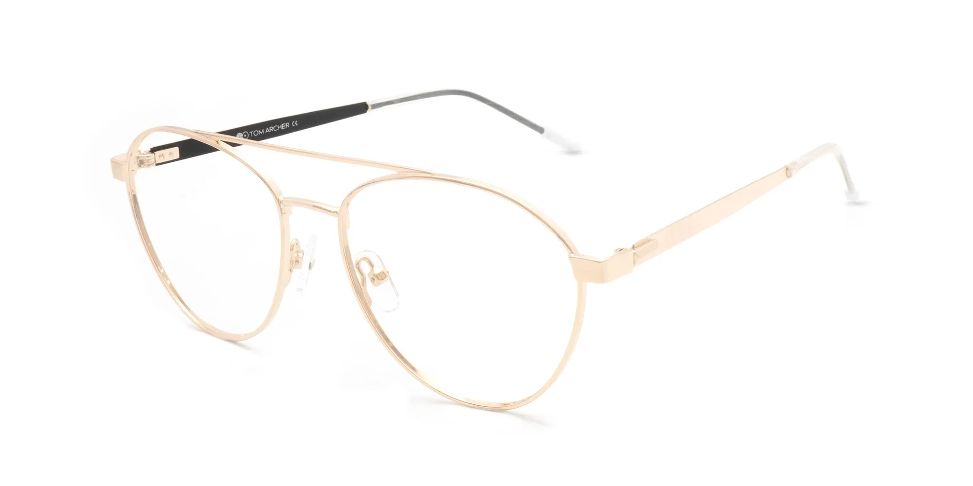 Gold Frame Pilot Glasses-2