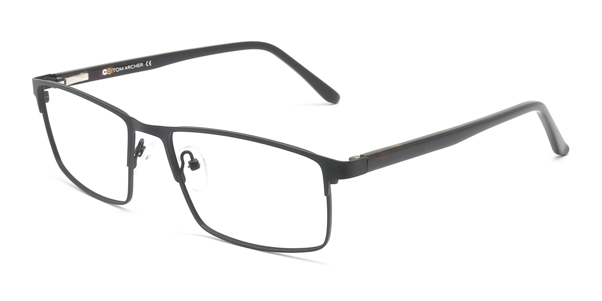 Black Square Frame Glasses-1