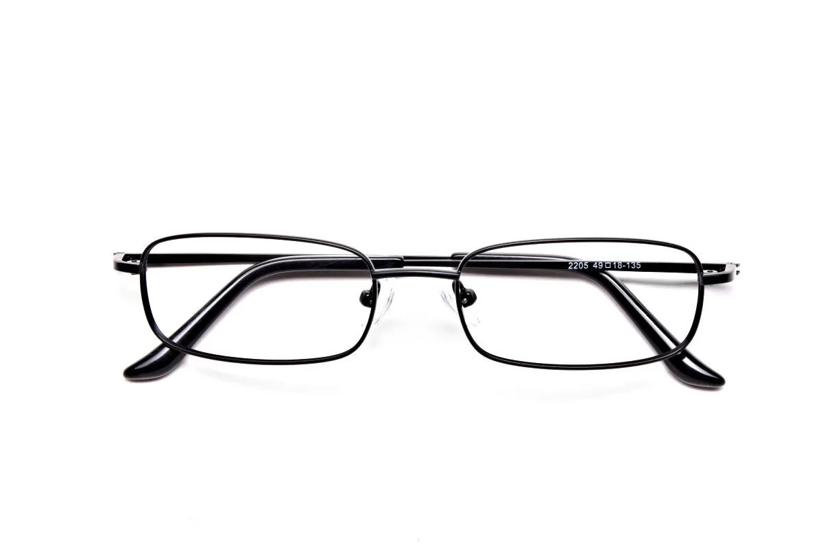 Rectangular Eyeglasses in Black, Eyeglasses - 2