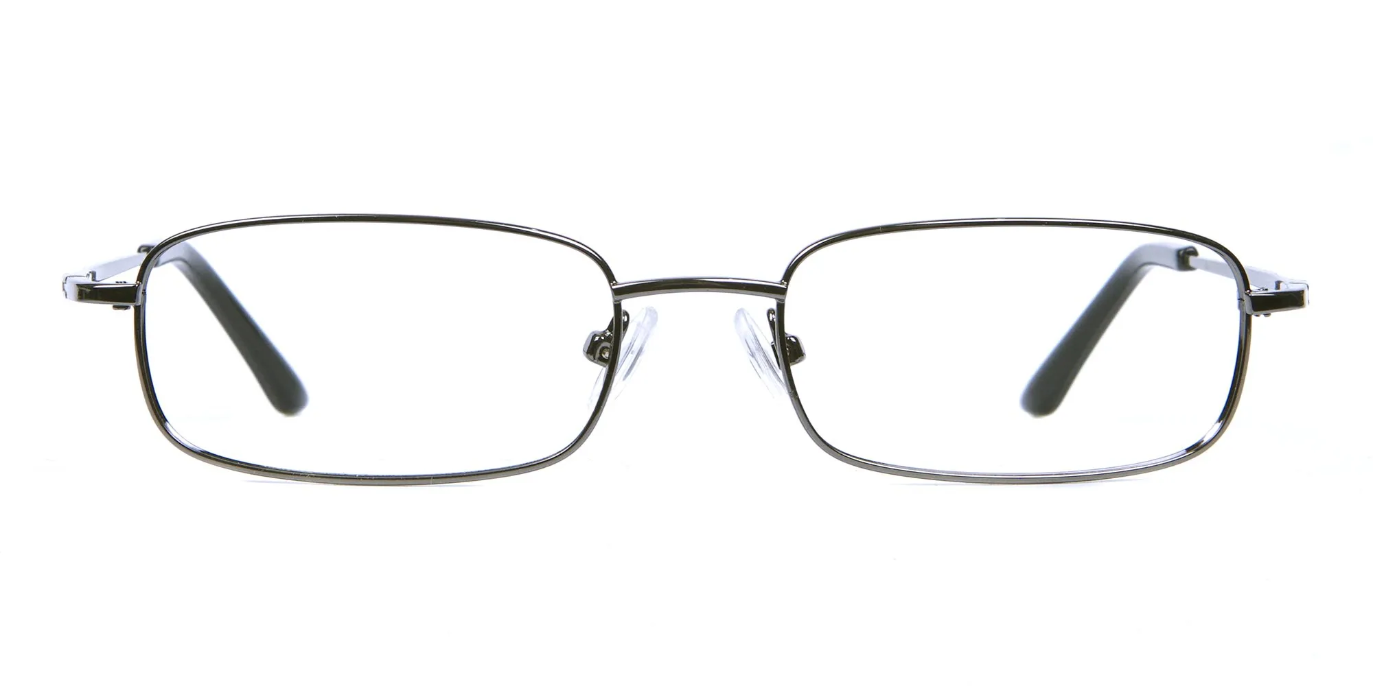 Rectangular Eyeglasses in Gunmetal, Eyeglasses - 2