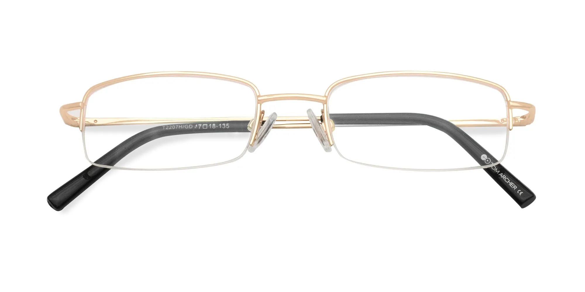 half rim metal eyeglasses-2