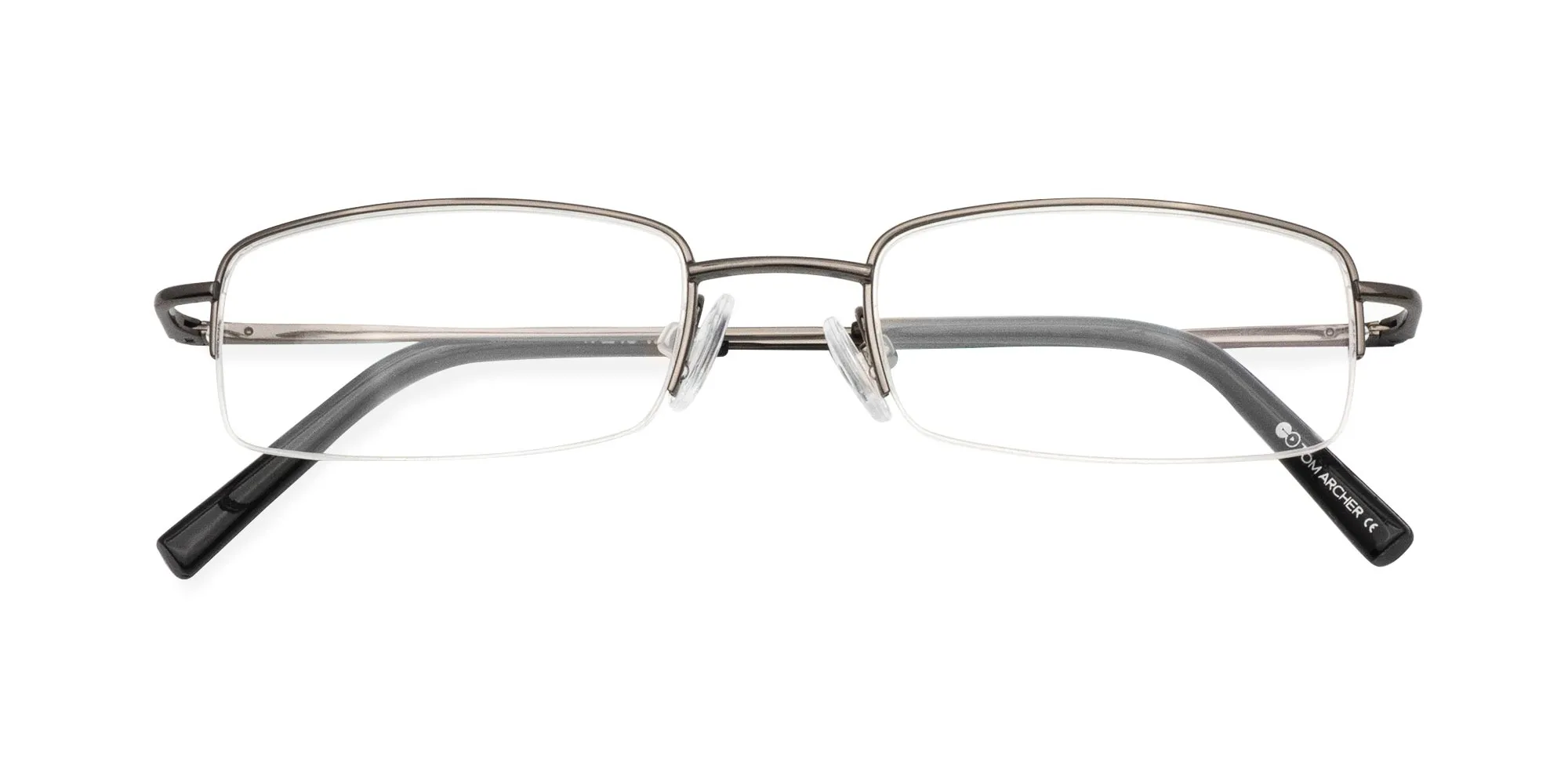 metal half rim glasses-2