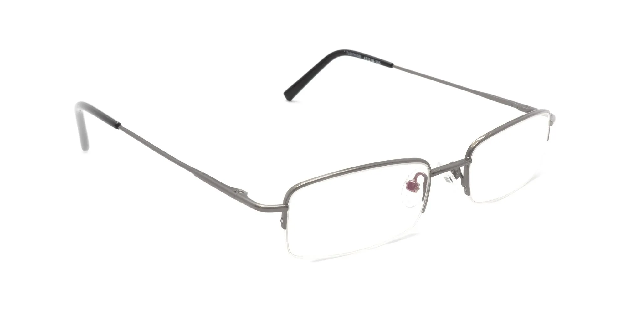 half metal frame glasses-2