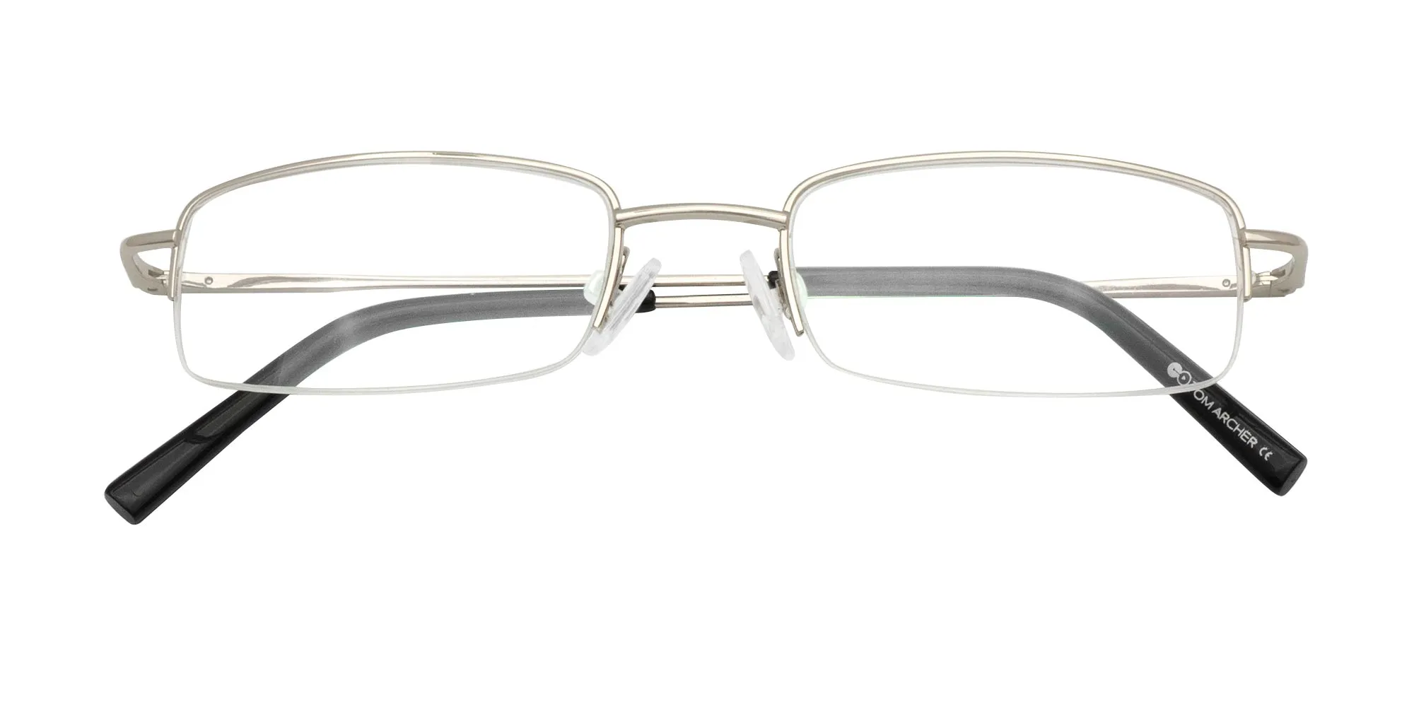 half metal frame glasses-2