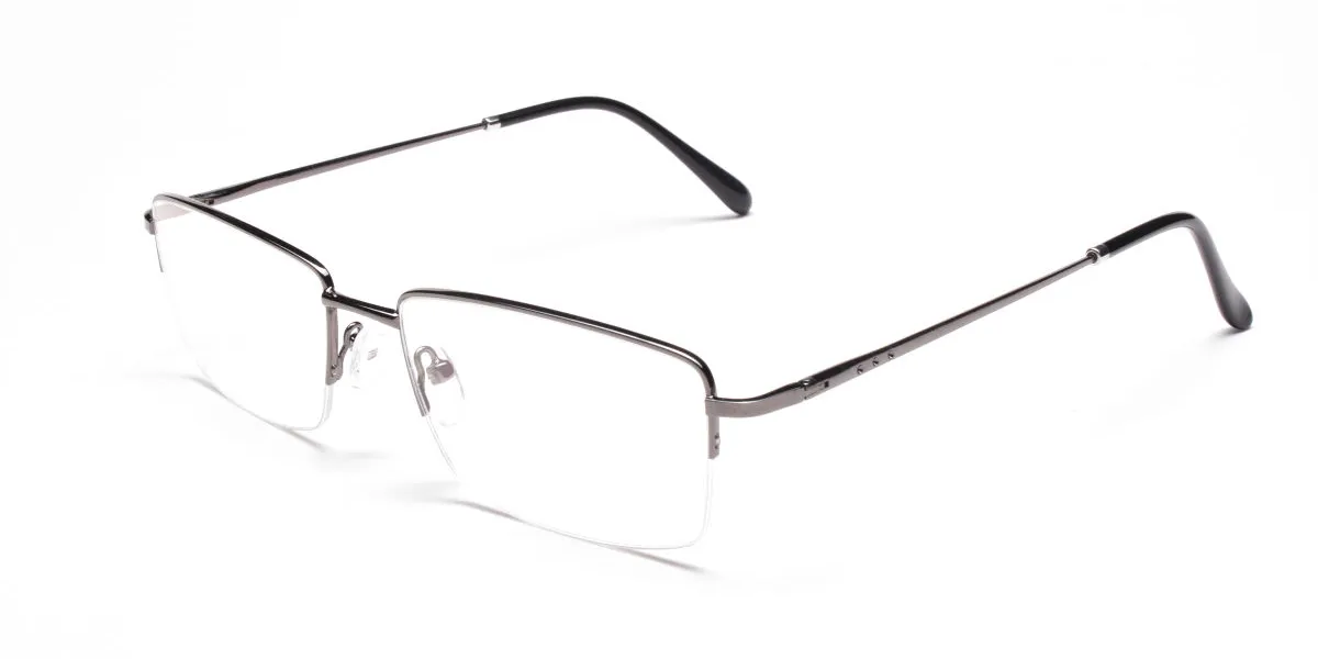 Gunmetal Half-Rim Frames - 2