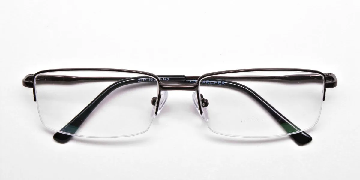 Rectangular Glasses in Brown, Eyeglasses - 2