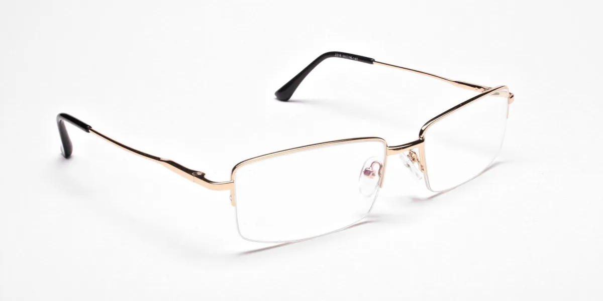 Gold Rectangular Glasses -6