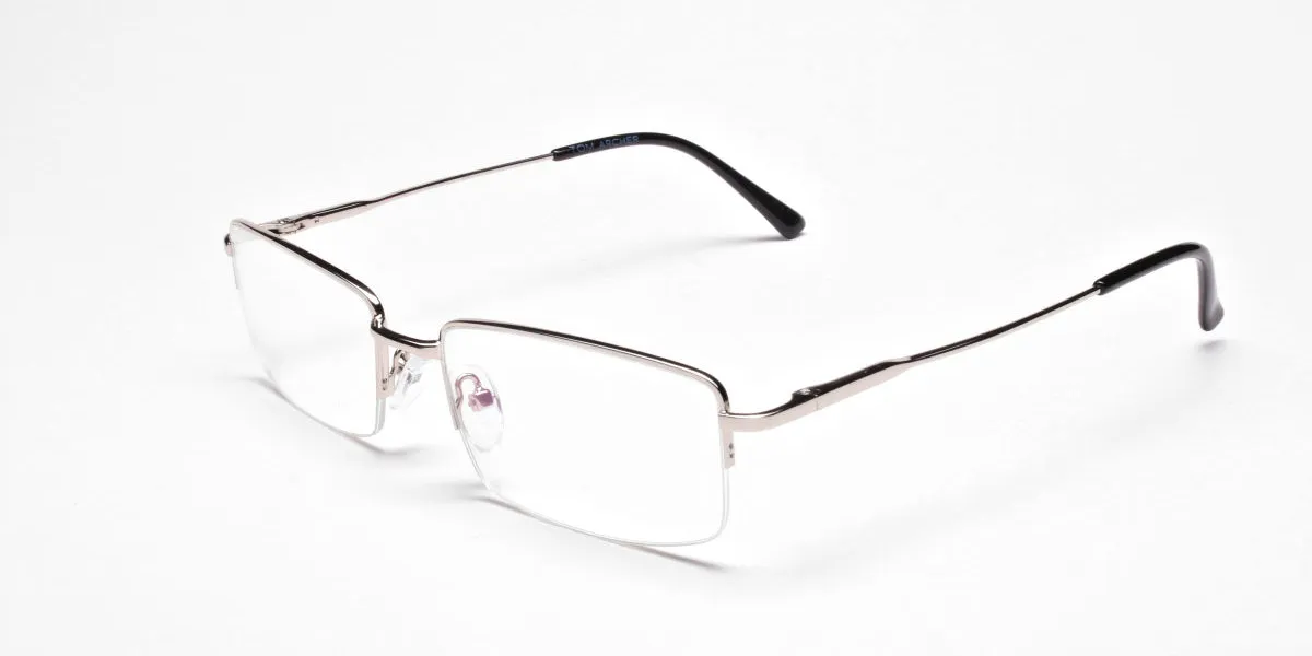 Rectangular glasses in Silver - 2